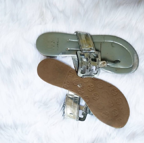 Tory Burch Miller Silver Sandals - Picture 3 of 3
